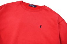 画像2: Used Polo Ralph Lauren Crew Neck Sweat Shirt Red (2)