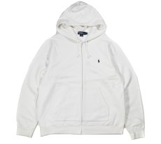 画像1: Used Polo Ralph Lauren Zip Sweat Hoodie White (1)