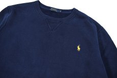 画像2: Used Polo Ralph Lauren Crew Neck Sweat Shirt Navy (2)