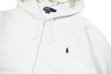 画像2: Used Polo Ralph Lauren Zip Sweat Hoodie White (2)