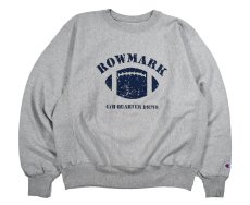 画像1: Used Champion Reverse Weave Sweat Shirt "Rowmark" 両面プリント (1)