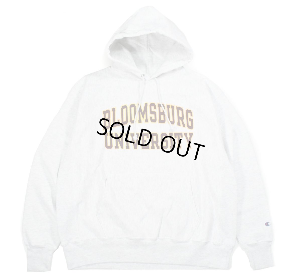 画像1: Used Champion Reverse Weave Sweat Hoodie "Bloomsburg University" 両面プリント (1)