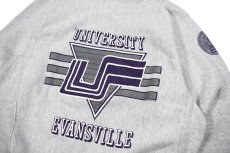 画像2: Used Crew Neck Sweat Shirt "University of Evansville" made in USA 両面プリント (2)