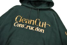 画像2: Used Champion Reverse Weave Sweat Hoodie "Clean Cut Construction" 両面プリント (2)