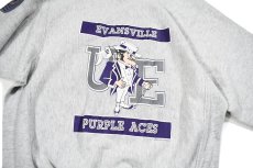 画像5: Used Crew Neck Sweat Shirt "University of Evansville" made in USA 両面プリント (5)