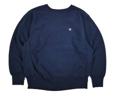 画像1: 80s Used Champion Reverse Weave Sweat Shirt Navy made in USA (1)