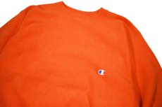 画像2: 90s Used Champion Reverse Weave Sweat Shirt Orange made in USA (2)