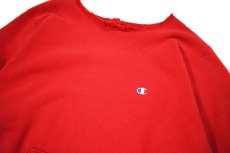 画像2: 90s Used Champion Reverse Weave Sweat Shirt Red made in USA (2)