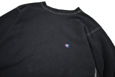 画像2: 80s Used Champion Reverse Weave Sweat Shirt Black Over Dye made in USA (2)