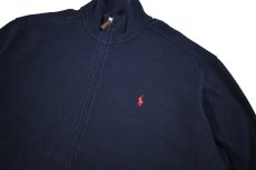 画像2: Used Polo Ralph Lauren Full Zip Knit Sweater Navy (2)