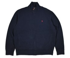 画像1: Used Polo Ralph Lauren Full Zip Knit Sweater Navy (1)