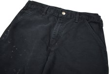 画像2: Used Carhartt Duck Carpenter Pants Black カーハート (2)