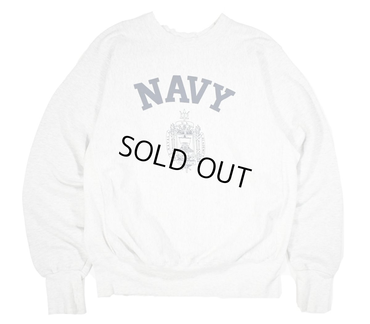 画像1: Used USNA Crew Neck Sweat Shirt (1)