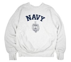 画像1: Used USNA Crew Neck Sweat Shirt (1)