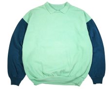 画像1: Deadstock K-Swiss Sweat Polo Emerald/Teal made in USA (1)