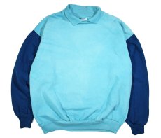 画像1: Deadstock K-Swiss Sweat Polo Turquoise/Blue made in USA (1)