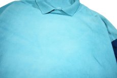 画像2: Deadstock K-Swiss Sweat Polo Turquoise/Blue made in USA (2)