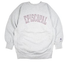 画像1: 90s Used Champion Reverse Weave Sweat Shirt "Episcopal" made in USA  (1)