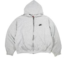 画像1: Used Nike Zip Sweat Hoodie Ash made in USA (1)