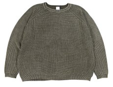 画像1: A.R.P.  Washed Cotton Mineral Breach Oversized Sweater Military Olive (1)