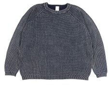 画像1: A.R.P.  Washed Cotton Mineral Breach Oversized Sweater Indigo Blue (1)