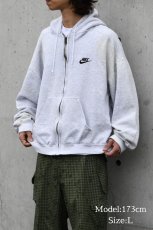 画像5: Used Nike Zip Sweat Hoodie Ash made in USA (5)