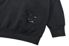 画像3: Used Fruit of the Loom Raglan Sleeve Damaged Blank Sweat Shirt Black (3)