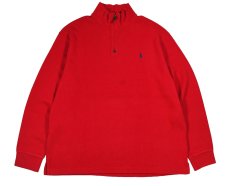 画像1: Used Polo Ralph Lauren Quarter Zip Knit Sweater Red ラルフローレン (1)