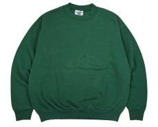 画像1: Used Lee Blank Sweat Shirt Green made in USA (1)