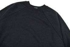 画像2: Used Tultex Raglan Sleeve Blank Sweat Shirt Black made in USA (2)