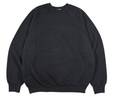 画像1: Used Tultex Raglan Sleeve Blank Sweat Shirt Black made in USA (1)