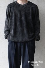 画像5: A.R.P.  Washed Cotton Mineral Breach Oversized Sweater Fade Black (5)