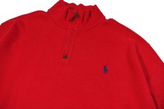 画像2: Used Polo Ralph Lauren Quarter Zip Knit Sweater Red ラルフローレン (2)