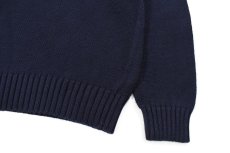 画像3: Used Polo Ralph Lauren Cotton Knit Sweater Navy ラルフローレン (3)