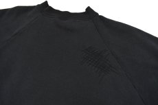 画像6: Used Fruit of the Loom Raglan Sleeve Damaged Blank Sweat Shirt Black (6)