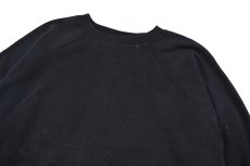 画像2: Used Pannill by Hanes Raglan Sleeve Blank Sweat Shirt Black made in USA (2)