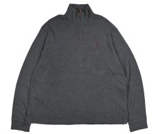 画像1: Used Polo Ralph Lauren Quarter Zip Knit Sweater Charcoal ラルフローレン (1)