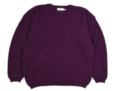 画像1: Deadstock Eddie Bauer Cotton Knit Sweater Purple (1)