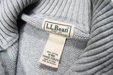 画像4: Used L.L.Bean Cotton Quarter Zip Knit Sweater Grey (4)