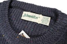 画像4: Deadstock St John's Bay Nep Cotton Knit Sweater made in USA (4)