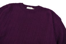 画像2: Deadstock Eddie Bauer Cotton Knit Sweater Purple (2)