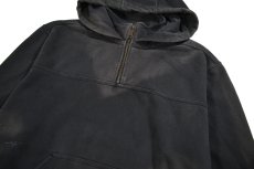 画像2: Used Carhartt Quarter Zip Sweat Hoodie Fade Black (2)