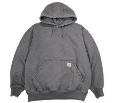 画像1: Used Carhartt Pullover Sweat Hoodie Fade Grey (1)