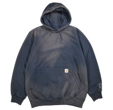 画像1: Used Carhartt Pullover Sweat Hoodie Fade Navy (1)