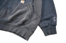 画像3: Used Carhartt Pullover Sweat Hoodie Fade Navy (3)