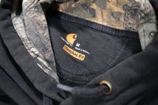 画像5: Used Carhartt Pullover Sweat Hoodie Fade Black (5)