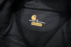 画像4: Used Carhartt Quarter Zip Sweat Hoodie Fade Black (4)