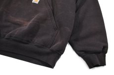 画像3: Used Carhartt Pullover Sweat Hoodie Fade Black (3)