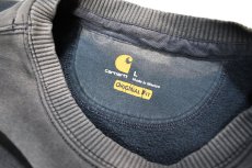 画像4: Used Carhartt Crew Neck Sweat Shirt Fade Navy (4)