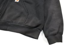 画像3: Used Carhartt Zip Sweat Hoodie Fade Black (3)